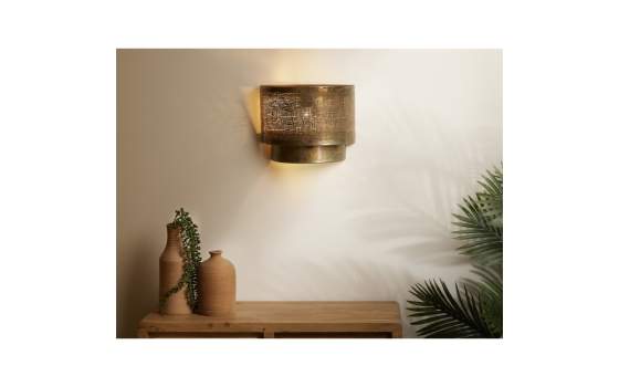 Aplique Pared Estilo Colonial en Cobre Perforado Serie Charlotte
