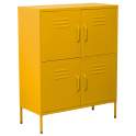 Archivador Metalico 4 Puertas Amarillo con Estantes Serie Akijar
