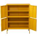 Archivador Metalico 4 Puertas Amarillo con Estantes Serie Akijar