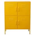 Archivador Metalico 4 Puertas Amarillo con Estantes Serie Akijar