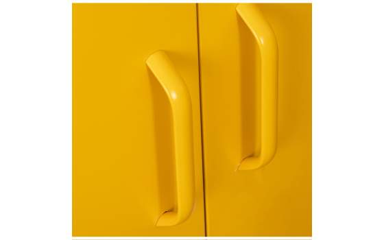 Archivador Metalico 4 Puertas Amarillo con Estantes Serie Akijar