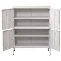 Archivador Metalico 4 Puertas Blanco con Estantes Serie Akijar
