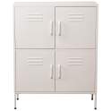 Archivador Metalico 4 Puertas Blanco con Estantes Serie Akijar