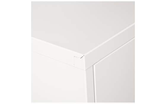 Archivador Metalico 4 Puertas Blanco con Estantes Serie Akijar