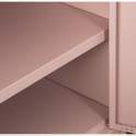 Archivador Metalico 4 Puertas Rosa con Estantes Serie Akijar