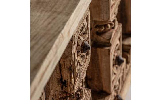 Arcon Baul Artesanal Rustico Tallado Serie Phalodi