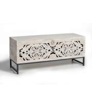Arcon Baul Grande Tallado Oriental Mandala Serie Mykonos
