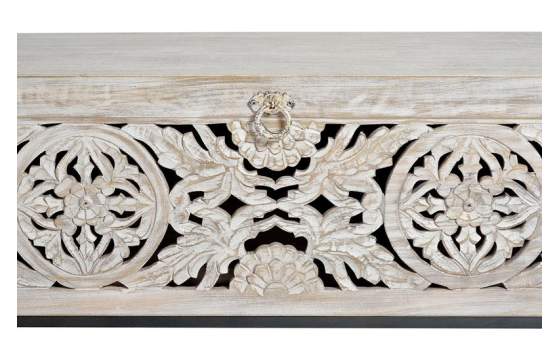 Arcon Baul Grande Tallado Oriental Mandala Serie Mykonos