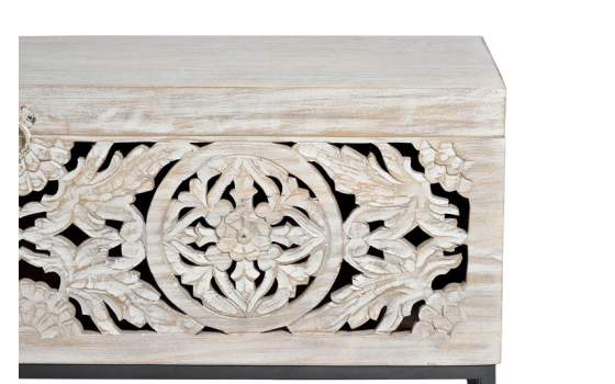 Arcon Baul Grande Tallado Oriental Mandala Serie Mykonos