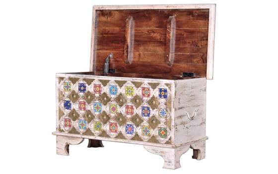 Arcon Baul Oriental Madera Rustica Colores Serie Allegra