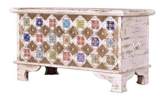 Arcon Baul Oriental Madera Rustica Colores Serie Allegra