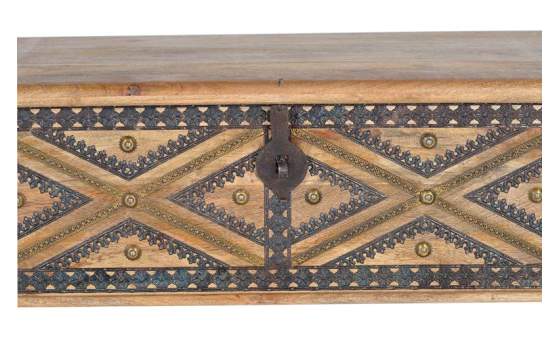 Arcon Indio Madera Mango Detalles Bronce Adeny