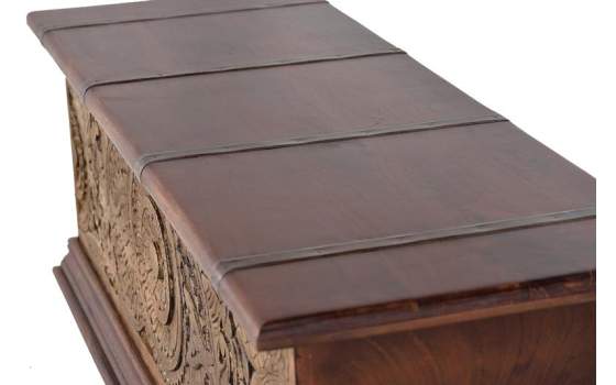 Arcon Indio Madera Mango Tallada a Mano Serie Adeny