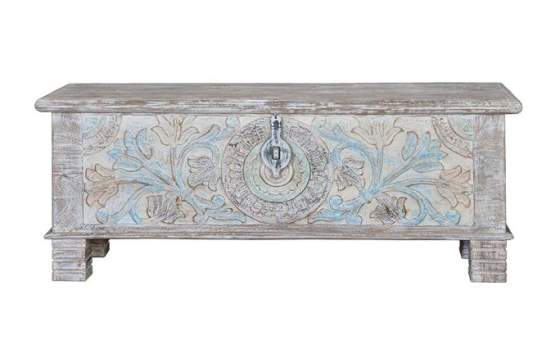Arcon Indio Tallado con Decoracion Ornamental de Colores  Adeny