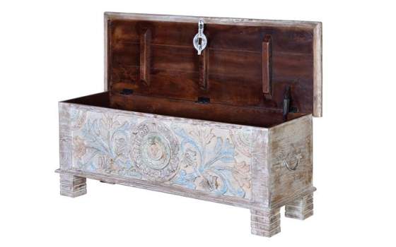 Arcon Indio Tallado con Decoracion Ornamental de Colores  Adeny