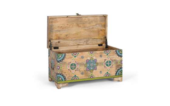 Arcon Madera Mango Pintado a Mano Estilo Oriental Anthin