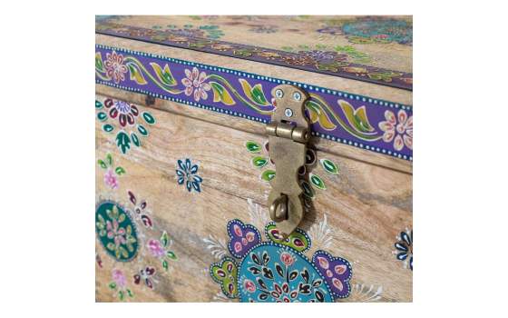 Arcon Madera Mango Pintado a Mano Estilo Oriental Anthin