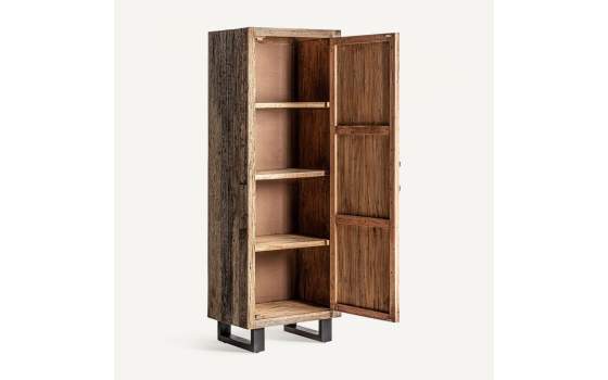 Armario 1 Puerta Madera Reciclada Rustica Serie Carrik