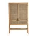 Armario 2 Puertas 1 Cajon Madera y Rattan Estilo Actual Bracke