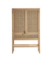 Armario 2 Puertas 1 Cajon Madera y Rattan Estilo Actual Bracke