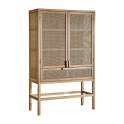 Armario 2 Puertas 1 Cajon Madera y Rattan Estilo Actual Bracke