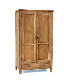 Armario 2 Puertas 2 Cajones Madera Teca Natural Ayaral