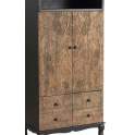 Armario 2 Puertas 2 Cajones Tallados Vintage Serie Black