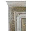 Armario 2 Puertas Craquelado Decape Blanco Bronce Banjala