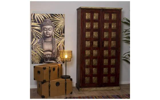 Armario 2 Puertas Decoradas Budas Estilo Oriental Serie Ateast