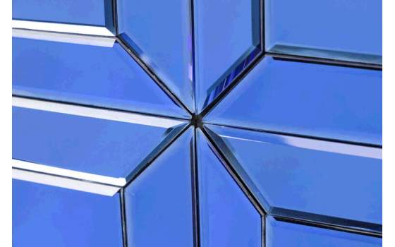 Armario 2 Puertas Diseño Cristal Madera Azul Negro Oro Egypt