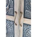 Armario 2 Puertas Estilo Etnico Tallado Azulon  Serie Aclest