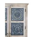 Armario 2 Puertas Estilo Etnico Tallado Azulon  Serie Aclest