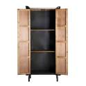 Armario 2 Puertas Madera Metal Estilo Industrial Serie Briec