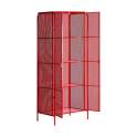 Armario 2 Puertas Metalico Rojo Estilo Industrial Serie Arvert