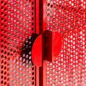 Armario 2 Puertas Metalico Rojo Estilo Industrial Serie Arvert