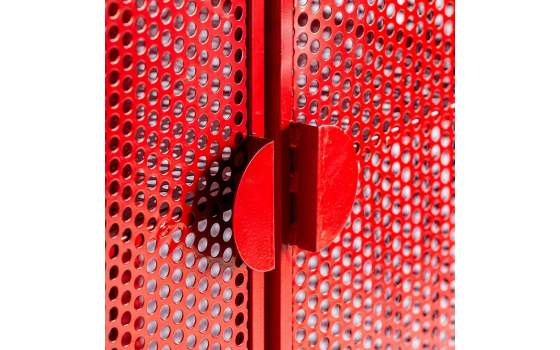 Armario 2 Puertas Metalico Rojo Estilo Industrial Serie Arvert