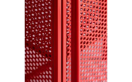 Armario 2 Puertas Metalico Rojo Estilo Industrial Serie Arvert