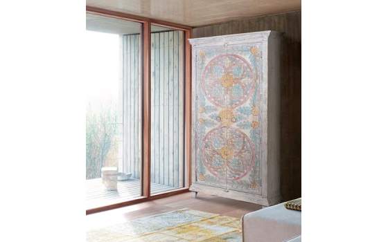 Armario 2 Puertas Oriental Etnico Colores Decapados Arkina