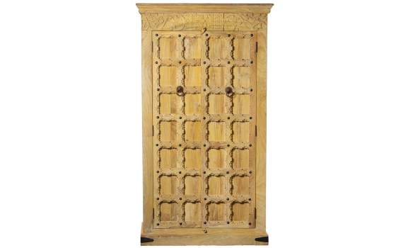 Armario 2 Puertas Rustico Madera Mango Natural Serie Ardimt