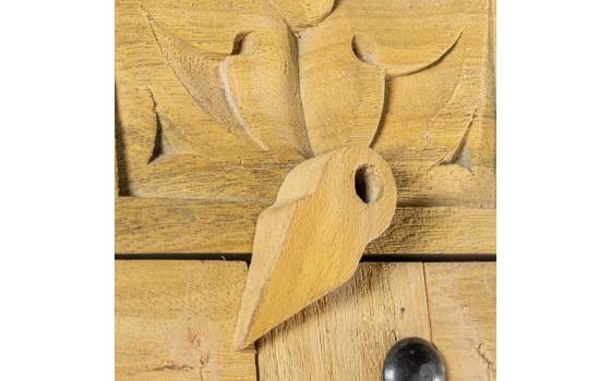 Armario 2 Puertas Rustico Madera Mango Natural Serie Ardimt