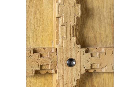 Armario 2 Puertas Rustico Madera Mango Natural Serie Ardimt