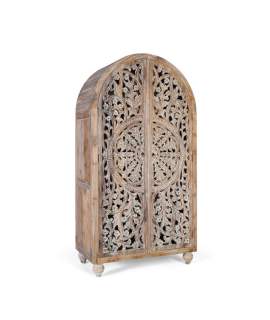 Armario 2 Puertas Talladas Blanco Decape Serie Amored