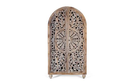 Armario 2 Puertas Talladas Blanco Decape Serie Amored