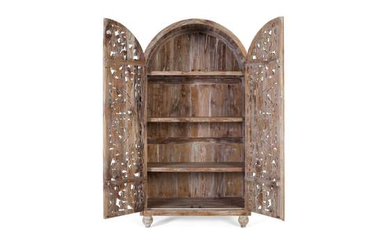 Armario 2 Puertas Talladas Blanco Decape Serie Amored