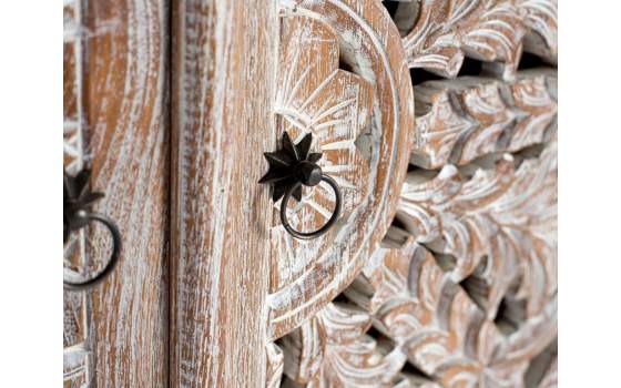 Armario 2 Puertas Talladas Blanco Decape Serie Amored