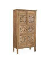 Armario 2 Puertas Talladas Madera Reciclada Oriental Recicle