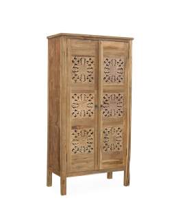 Armario 2 Puertas Talladas Madera Reciclada Oriental Recicle