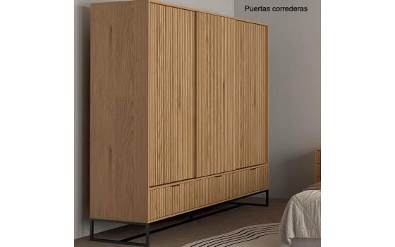 Armario 2 Puertas Grandes Correderas Diseño Actual Serie Anube