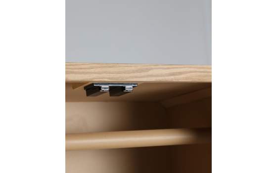 Armario Actual 2 Puertas Madera y Rejilla Ratan Doazit