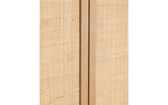 Armario Actual 2 Puertas Madera y Rejilla Ratan Doazit